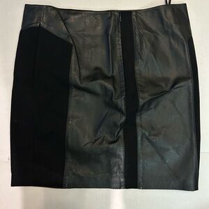 BB Dakota Black Leather Mini Skirt
